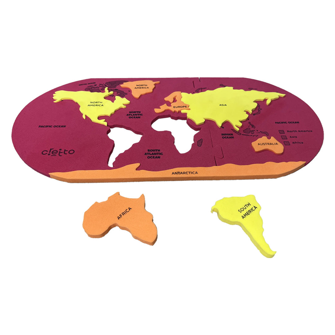 Continents Map Puzzle Cretto