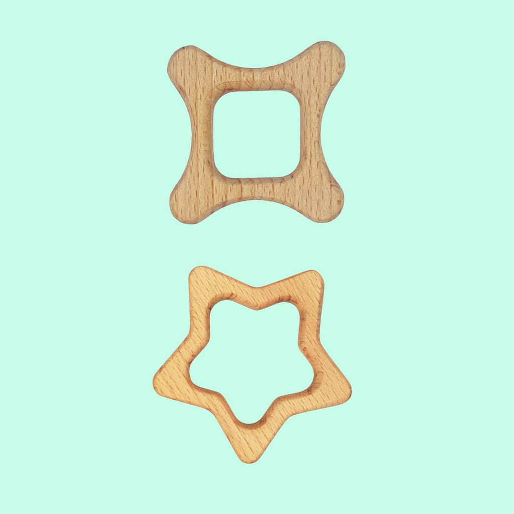 Wooden Teethers -Star and Square