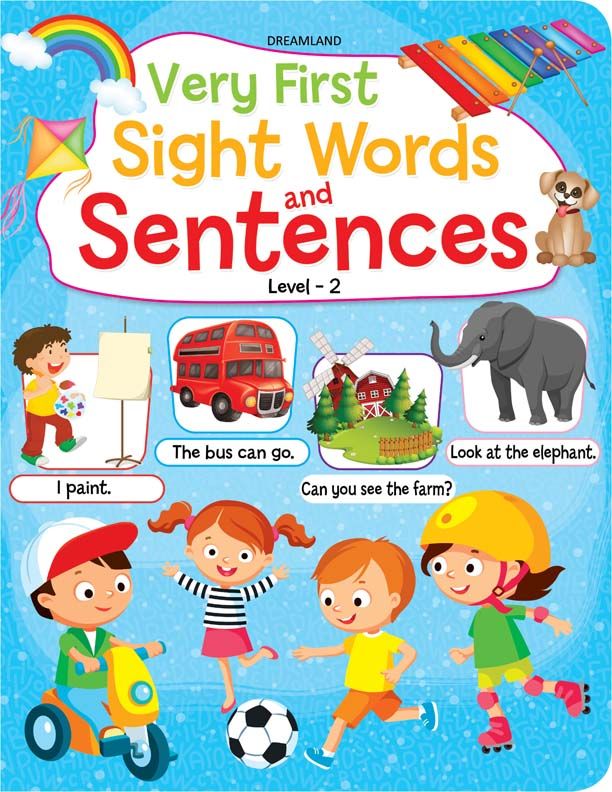 Very First Sight Words Sentences Level - 2 Book for Children Age 4 -7 years|With Vocabulary Development Activities for Kids