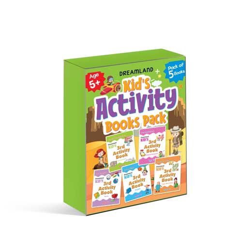 Kid's 3rd Activity Five Books Pack for Children Age 5+ With Fun Learning Activities for Kids- English, Maths, Environment, General Awareness, Logic Reasoning