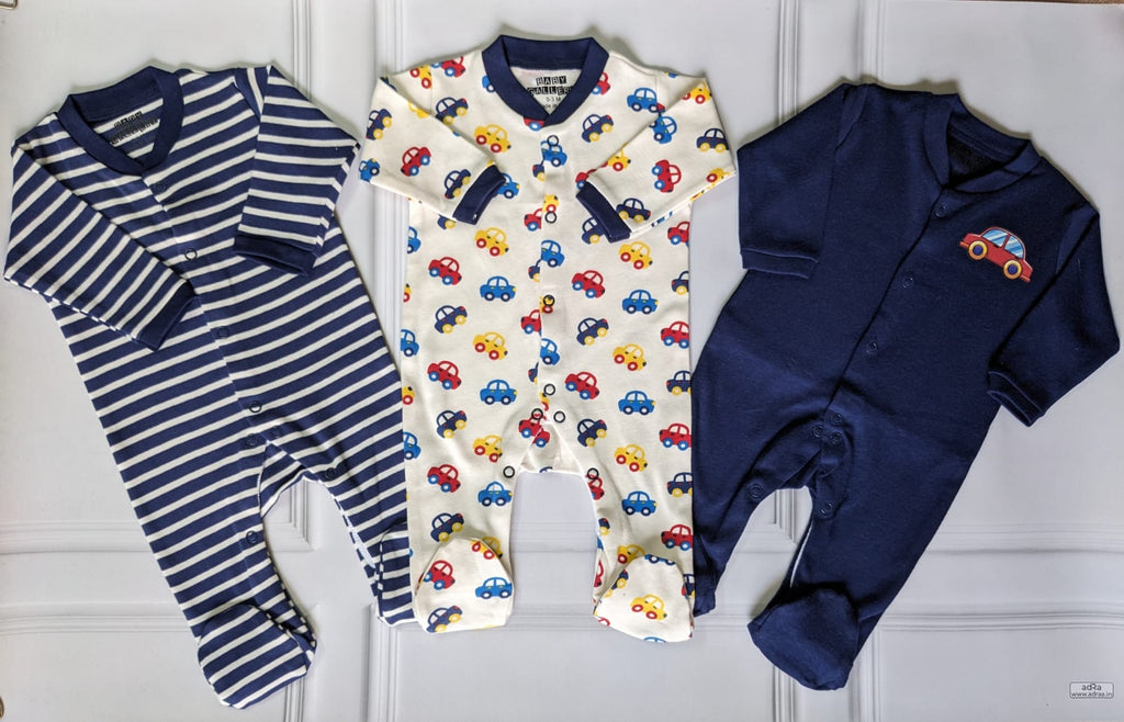 100 % Cotton Rompers (Set of 3)