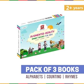 HoloKitab Gift Combo of 3 Books of Interactive Augmented Reality 3D Alphabets + 3D Counting (1-100 Numbers) + 3D Nursery Rhymes for Kids 2-6 Years