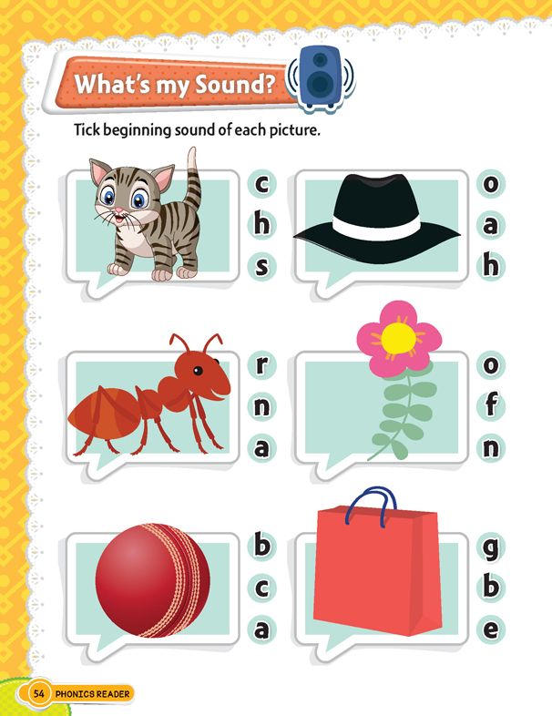 Phonics Reader -1 (Alphabet Sounds, A to Z) Age 4+