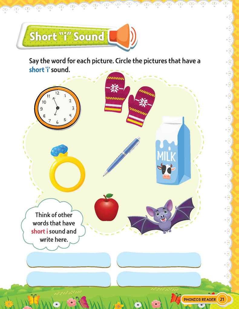 Phonics Reader- 2 (Short and Long Vowel Sounds) Age 5+ – Cretto