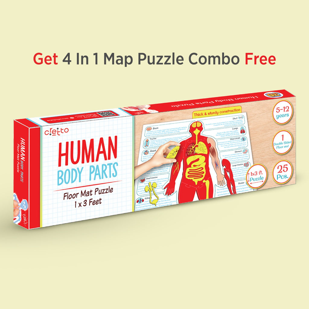 Buy 3D Human Body Parts Puzzle - Get 4 in 1 Map Puzzle Combo FREE!