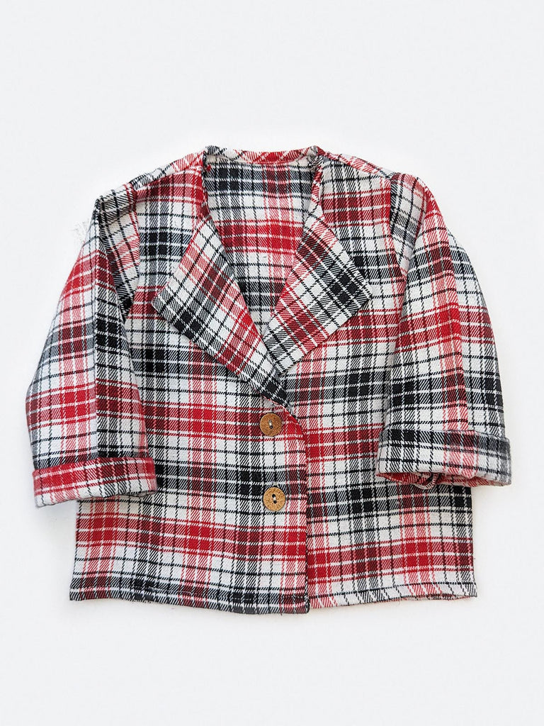 Halemons Baby Boy Semi Cotton Full Sleeves Jacket Overcoat style-Red