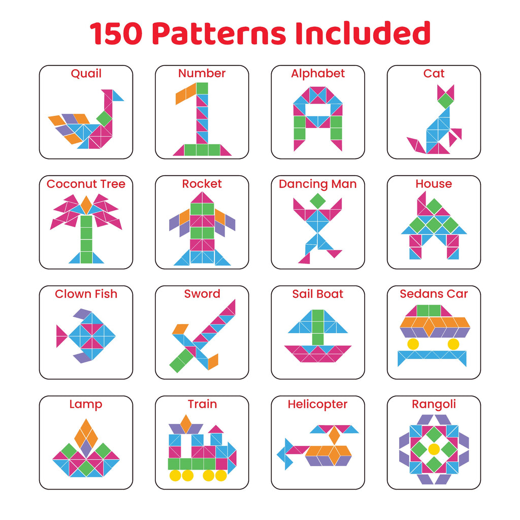 Fun with Magic Shapes - 44 Magic Stick Shapes & 150 Patterns Puzzle Sh ...