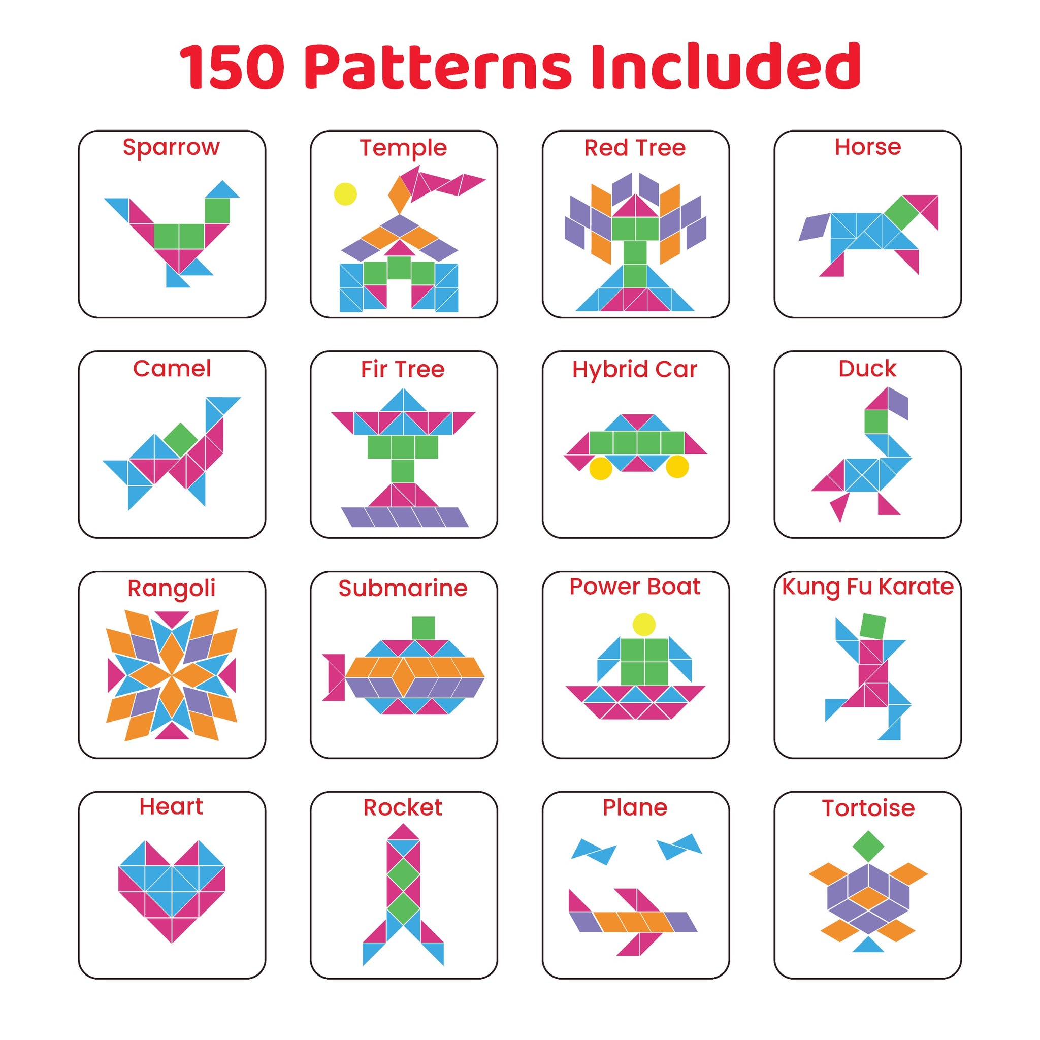 Fun with Magic Shapes - 44 Magic Stick Shapes & 150 Patterns Puzzle Sh ...