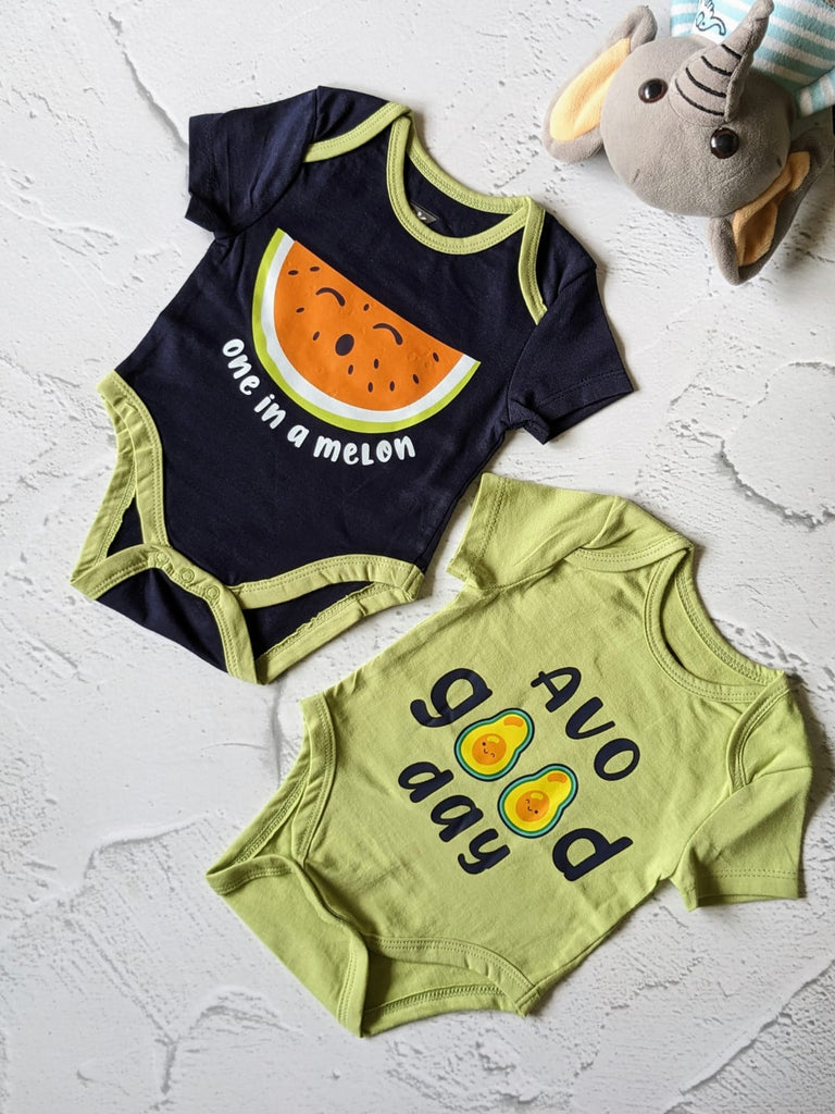 Soft Cotton Onesies (Set of 2) - Avacado Print