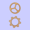 Wooden Teethers -Sun and Wheel