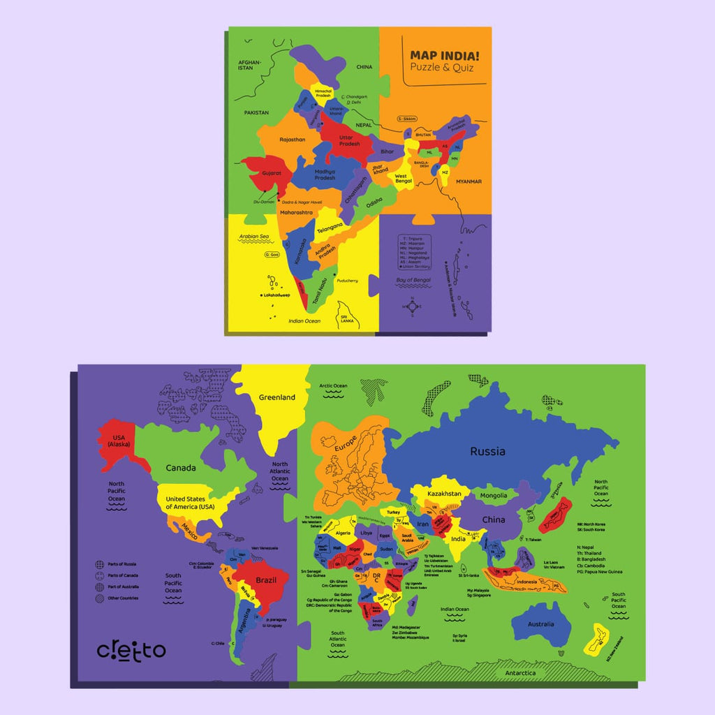 World Map & India Map – Cretto