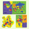World Map, Europe Map & India Map Puzzle Combo